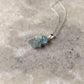  Natural aquamarine gemstone pendant in sterling silver