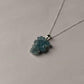 Aquamarine forest enchantment necklace in sterling silver
