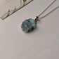 Forest theme aquamarine pendant handcrafted in silver