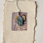 Healing aquamarine stone pendant in 925 silver  