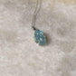 Natural aquamarine gemstone pendant in sterling silver