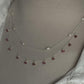 Serene Fresh Water Pearls & Pink Tourmaline Cable Chain Choker 925 Sterling Silver Necklace