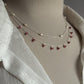 Serene Fresh Water Pearls & Pink Tourmaline Cable Chain Choker 925 Sterling Silver Necklace