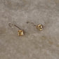 Classic square cut citrine hook earrings 925 silver