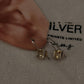 Citrine square cut drop silver hook earrings