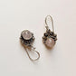Vintage boho rose quartz round gemstone earrings