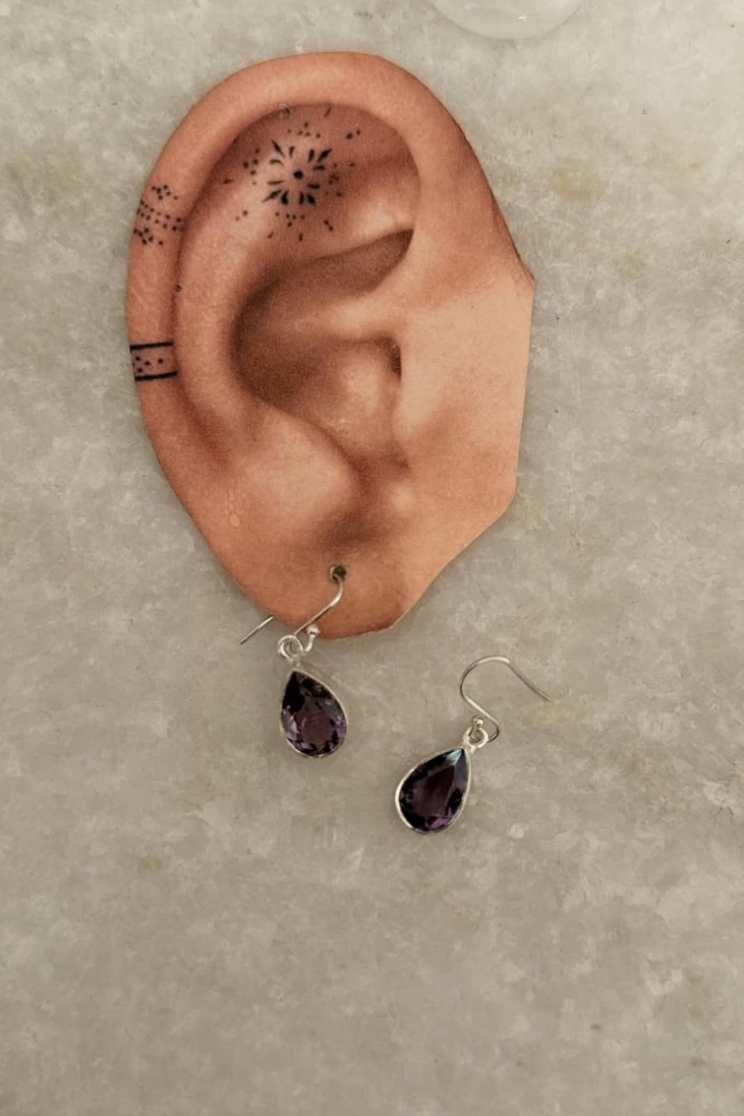 Amethyst Pear Cut 925 Sterling Silver Earrings