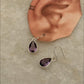 Amethyst Pear Cut 925 Sterling Silver Earrings