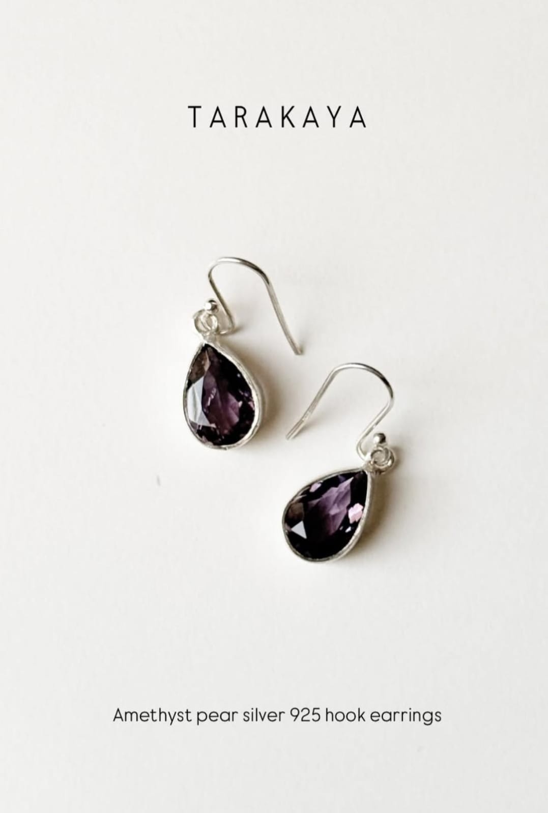 Amethyst Pear Cut 925 Sterling Silver Earrings