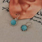 Larimar Round 925 Sterling Silver Earrings
