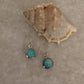 Larimar Round 925 Sterling Silver Earrings