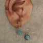 Larimar Round 925 Sterling Silver Earrings