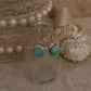 Larimar Round 925 Sterling Silver Earrings