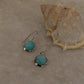 Larimar Round 925 Sterling Silver Earrings