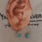 Larimar Round 925 Sterling Silver Earrings