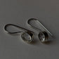 Clear Quartz Oval Hook 925 Sterling Silver Earrings