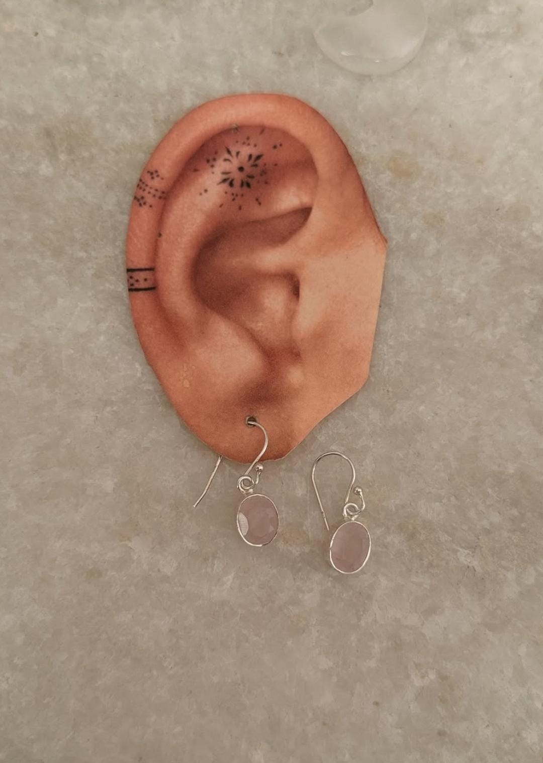 Rose Quartz Oval Cut 925 Sterling Silver Earrings