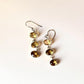 Citrine 3 Oval Statement 925 Sterling Silver Earrings