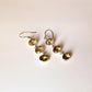 Citrine 3 Oval Statement 925 Sterling Silver Earrings