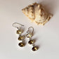 Citrine 3 Oval Statement 925 Sterling Silver Earrings