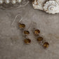 Citrine 3 Oval Statement 925 Sterling Silver Earrings