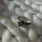 925 sterling silver amethyst solitaire croissant band ring  
