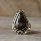 artisan 925 sterling silver nebula jasper pear statement ring