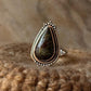 classic 925 sterling silver nebula jasper pear boho ring