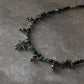 925 Sterling silver hemp charm necklace with turquoise and tigereye gemstones