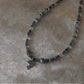 925 sterling silver iolite apatite clear quartz fish matsya necklace  