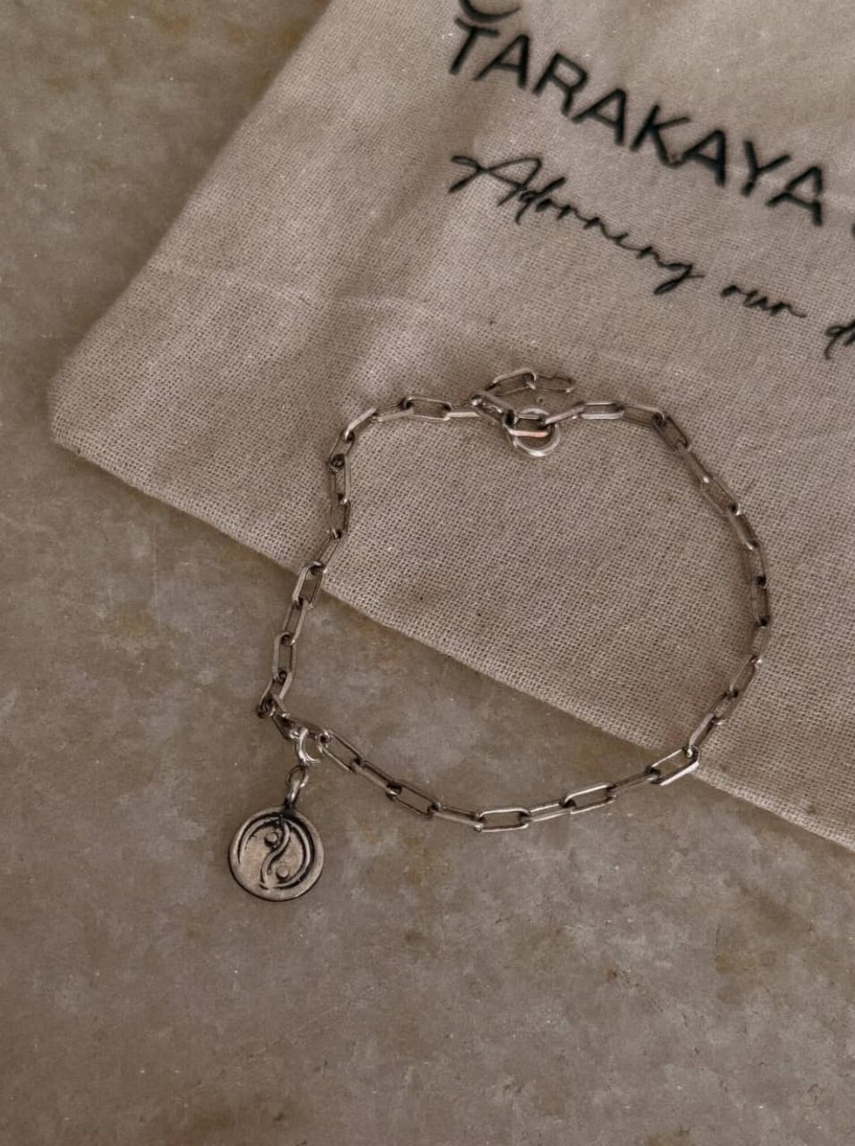 925 sterling silver paper clip coin charm bracelet 