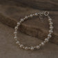 925 Sterling silver baati bracelet with freshwater pearls and tiny silver beads