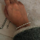 925 Sterling silver bracelet with freshwater pearls baati and delicate 3mm beads  