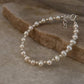 925 Sterling silver bracelet featuring freshwater pearls baati and 3mm beads