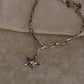 925 sterling silver paper clip bracelet with starfish charm  