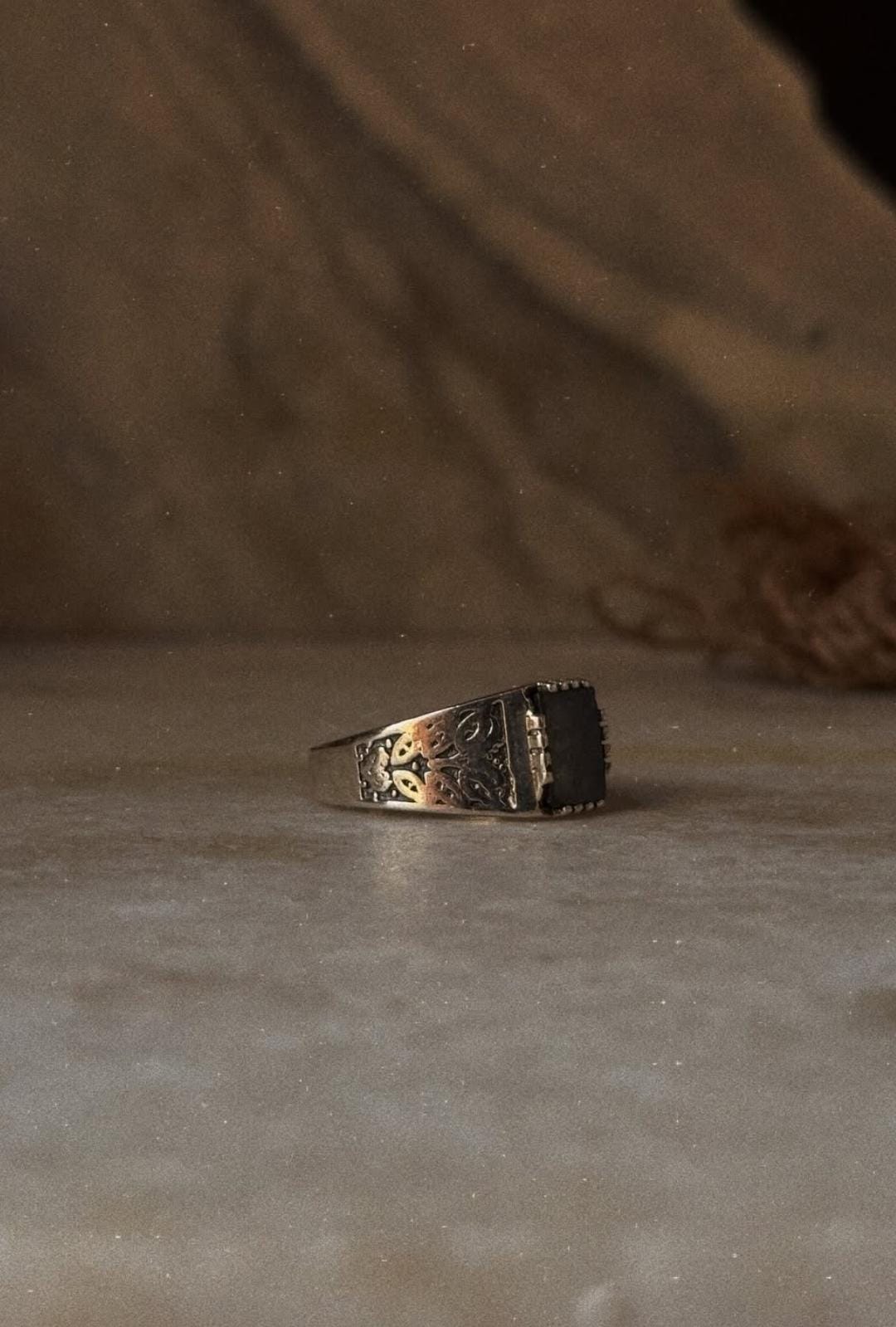 artisan 925 sterling silver labradorite vintage band ring