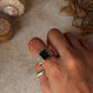 boho vintage labradorite signet 925 sterling silver ring  