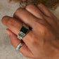 925 sterling silver labradorite signet vintage embroidered band ring  
