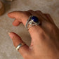 handcrafted 925 sterling silver lapis lazuli wire wrapped ring