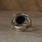 boho style 925 sterling silver lapis lazuli wire wrap ring  