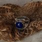 elegant 925 sterling silver lapis lazuli wire wrapped ring