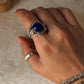 unique lapis lazuli wire wrapped forest enchantment 925 sterling silver ring  