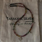 925 Sterling Silver Multi Tourmaline 3-4mm Tribal Choker Necklace close-up  