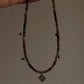 Handmade 925 Sterling Silver Tribal Necklace with 4mm Multi Tourmaline  