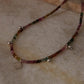 Boho 925 sterling Silver Multi Tourmaline Choker Necklace for women