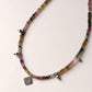 Luxury 925 sterling Silver Multi Tourmaline 4mm Tribal Choker Necklace for gifting