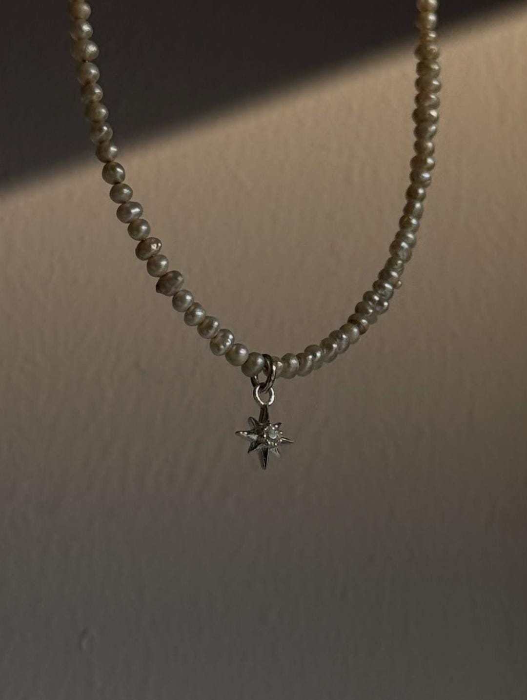 Unique 925 Sterling Silver Warm Tone Pearl and Topaz Necklace jewelry piece