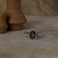 Vintage style 925 sterling silver mystic topaz band ring  