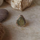 unique 925 sterling silver prehnite pear boho ring