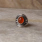 handcrafted 925 sterling silver carnelian oval boho ring